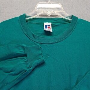 Vintage Russell Athletic Men Green Sweater Long Sleeve Made In The USA‎ Size S